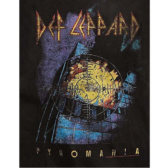 Def Lepparad Pyromania Logo UK metal rock Official T-Shirt L NWT - Picture 3 of 3